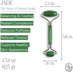 Mount Lai De-Puffing Jade Facial Roller – The Stone of Eternal Youth, Authentic Jade Face Roller for Sculpting, Soothing & Glowing Skin, Ultimate Facial Massager Tool for Self-Care Ritual