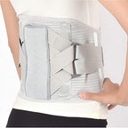 Self-Heating Back Brace for Lower Back Pain Relief Lumbar Support Belt with 3 Removable Lumbar Pads and Support Plates Women Men Sciatica Scoliosis Herniated Disc Breathable Grey (Size : L/Large)