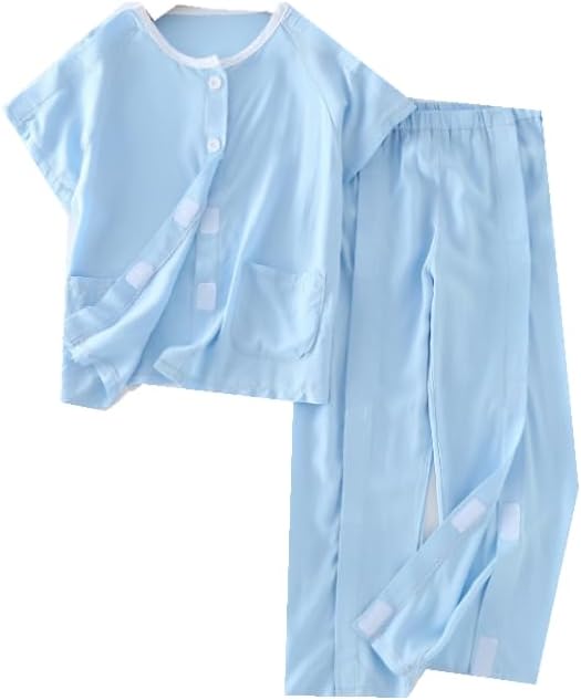 Disability Clothing for Home Care Postoperative Fracture Pure Cotton Paste Short-Sleeved Suit