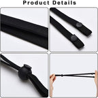12 Pieces Adjustable Ear Straps Anti Slip Ear Loop Extension Hook Straps Mask Holder Extender for Nurse Dust Workers Food Workers to Relieve, Black