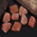 1 Lb Raw Himalayan Salt Stone Crystals, Healing Crystals Natural Rough Orange Salt Stones for Tumbling, Cabbing, Fountain Rocks, Decoration, Polishing, Wire Wrapping, Wicca & Reiki