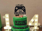 Level 14 Unlocked Cake Topper 14th Birthday Cake Topper Video Game Controller Theme Cake Decorations Party Supplies