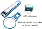 Nail Cutter with Magnifying Glass, Extra Large Nail Clipper, Stainless Steel Fingernail Magnifier Scissors Toenails Clippers for Elderly, Children