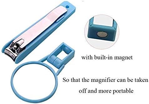 Nail Cutter with Magnifying Glass, Extra Large Nail Clipper, Stainless Steel Fingernail Magnifier Scissors Toenails Clippers for Elderly, Children