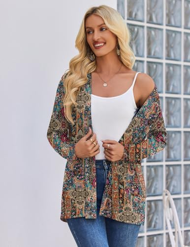 Zeagoo Women's Lightweight Cardigan Open Front Long Sleeve Casual Loose Thin Cardigans with Pockets 2026