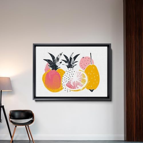 Frutta Print - Fruit art print, fruit wall art print, Food art print, Apple, Orange, Lemon, Banana, Strawberry, kitchen art, Abstract Canvas Prints, Wall Art