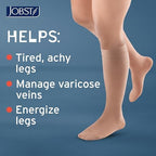 JOBST ACTIVA Sheer 15-20 mmHg Compression Socks Knee High Closed Toe