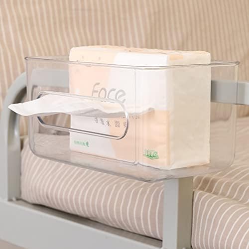 Clear Acrylic Wall Mounted Tissue Box Holder Napkin Holder Paper Towel Dispenser Storage Rack Bathroom Organizer Modern Transparent Acrylic