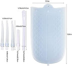 Silicone Enema Bag Kit with 6.3ft Hose, 5 Enema Tips, Controllable Flow Valve and Water Thermometer - 2 Quart Capacity Coffee enemas for Colon Cleanse