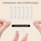 Frienda 12 Pairs Glasses Ear Cushion Silicone Eyeglass Ears Grip Anti Slip Glass Ear Hook Temple Tip Grippers(White)