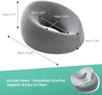 MOONYOOY Massage Head Rest for Bed, Face Down Pillow with Air Vent, Face Cradle for Spa & Stomach Sleeping, BBL Pillow After Eye Surgery, Massage Pillows for Prone Sleeping with Face Cradle Pad