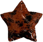 VIE Faceted Star Crystal, 3x3cm, Mahogany Obsidian