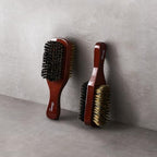 Diane Premium 100% Boar Bristle 2-Sided Club Brush for Men, Medium Firm Bristles for Thick, Curly or Coarse Hair, Mens Brush for Detangling, Smoothing, Wave Styles, Soft on Scalp, Restores Shine