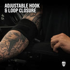 Gymreapers Weightlifting Elbow Wraps (1 Pair) - Flexible 40'' Elbow Compression Strap & Joint Support Brace - for Bench Press, Powerlifting, and Pressing