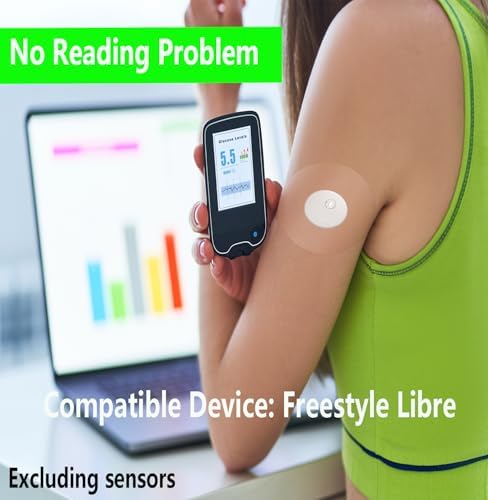Sensor Covers for Libre 1/2/3, 40 Pack Waterproof Adhesive Patches,Transparent Tape Long Lasting Without Hole & Glue in The Center CGM Adhesive Patch - Enlite-Guardian-Freestyle Libre 14 Day Sensor