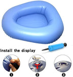 KIKIGOAL Bigger Washable Portable Air Inflation Blue Bed Pan Bedridden Elderly Inflatable Stool Bedsore Toilet