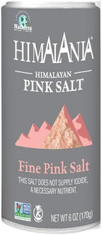 Natierra Himalania Himalayan Fine Pink Salt Shaker | Unrefined & Non-GMO | 6 Ounce