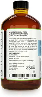 Kaiame Naturals Colloidal Silver, Ionic Silver Solution, 10 PPM, Large 16 oz Glass Bottle, Natural Immune Support Supplement, Safe for Adults, Children, and Pets