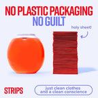 STRIPS Laundry Detergent Sheets Unscented (30ct, 60 loads) Fragrance Free Eco Liquidless Soap, Travel-Friendly, Dissolves in Hot & Cold, Hypoallergenic, Tackles Tough Stains & Odors