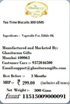 Ghasitaram Gifts Diwali Gifts Tea Time Biscuits 300 GMS