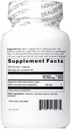 Magnolia Max 100mg 60 Capsules - Even Ratio Honokiol and Magnolol for Calming, Relaxation, and a Good Mood