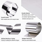 304 Stainless Steel Foil Roll, 0.1mm x 100mm x 1M, Metal Strip Sheet for Industry Machinery Electronic Equipment Hardware, Silver