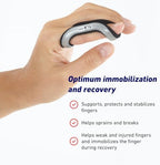 Neo G Finger Splint Easy-Fit - Support for Trigger Finger Mallet Finger Baseball Finger Strain Sprains Broken Fingers Basketball - Patented Design - Class 1 Medical Device - Medium - Gray