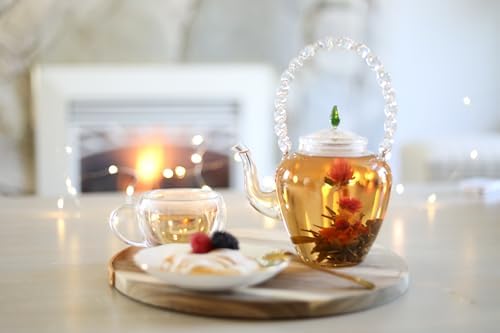 Teabloom Fruit Blooming Teas – 12 Unique Flower Varieties of Tea in 12 Delicious Fruit Flavors – Each Flowering Tea Ball Steeps Up to 3 Times