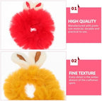 FOMIYES 8pcs Cute Bunny Ear Hair Ropes Elastic Hair Ties for Girls for Parties Weddings and Daily Wear