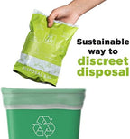 PEESAFE Sanitary & Tampon Biodegradeble Disposal Bags | Tampons Disposable Bags | Sanitary Pads Disposable Bags | Leak Proof, Odour Free & Travel Friendly | 50 Bags (Pack of 1)