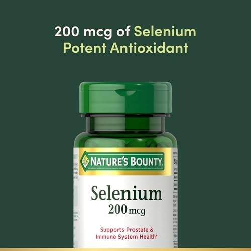 Nature's Bounty Selenium, Supports Prostate and Immune System Health, 200 mcg, 100 Tablets