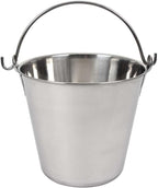 Lindy's 4-Quart Stainless Steel Bucket, Durable Seamless Bucket for Many Home Tasks, Carry Water or Milk, Fill with Food, Use as a Flower Pot, Cleaning Bucket, Table Centerpiece and Much More
