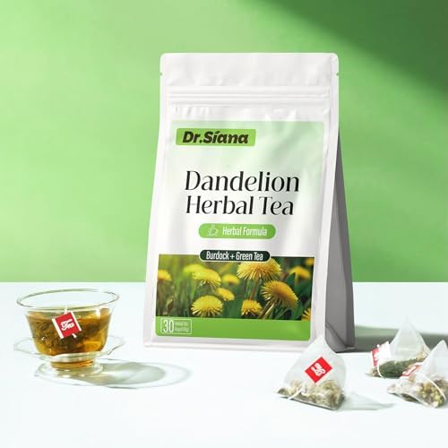 Dr. Siana Dandelion Root Tea Bags，Burdock Root Tea & Green Tea，5g x 30 Teabags - Premium Natural Herbal Tea, Support Digestive Function