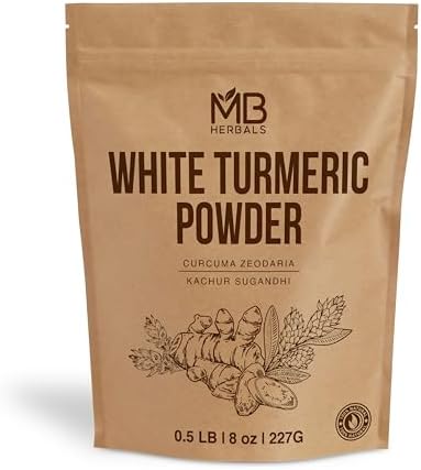 White Turmeric Powder 8 oz (½ lb / 227g) | Curcuma zedoaria – Kachur Sugandhi | for External Use Only in Face Packs & Skin Care | Gentle, Non-Staining, Naturally Fragrant Powder