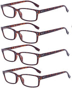 4 Pack Vintage Reading Glasses Men Comfort Readers Women Reading Eyeglasses