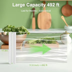 Plastic Food Wrap Single pack Kitchen Cling Wrap BPA-Free Clear Cling Film for Home and Commercial Use Food Service 30cm×150Meters