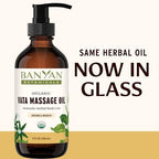 Banyan Botanicals Vata Massage Oil – Organic Herbal Massage Oil for Calm & Relaxation – Ayurvedic Oil with Organic Ashwagandha (Withania Somnifera) – 8 oz – Non-GMO Sustainably Sourced Abhyanga Oil