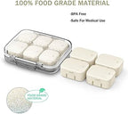 Pill Organizer SOFISO 4/6 Grid Free Assembly Travel Medicine Organizer 10 Day Pill Organizer Portable Pill Box Waterproof Pill Case Daily Medication Carry Case for Vitamins, Fish Oils, Supplements