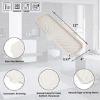 MicoYang Silicone Bathroom Soap Dishes with Drain Spout-Bathroom and Kitchen Sink Organizer,Sponge Holder,Dish Soap Tray,Perfect for Dispenser,Scrubber,Bottle,Cup on Sink or Counter-Tapioca 12"×4"