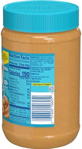 SKIPPY Creamy Peanut Butter Spread, Shelf-Stable, 40 oz Jar of SKIPPY Peanut Butter (2 Pack)