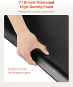 VEVOR Salon Mat for Hair Stylist, 3 x 5 FT Rectangle Salon Chair Mat Anti Fatigue, 7/8" Thickened PVC + PU Barber Shop Floor Mat with Round Cut Out, Anti-Trip Beveled Edges & Non-Slip Bottom