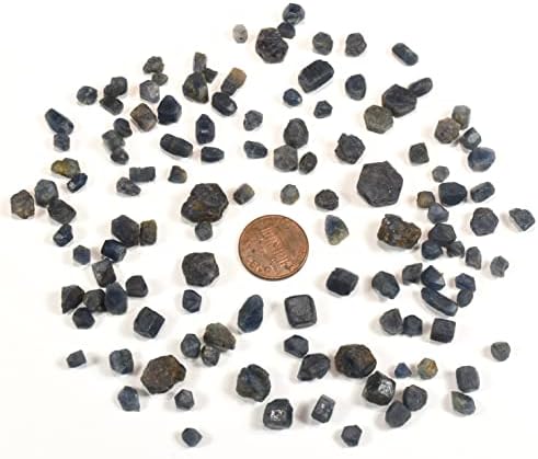 20PCS Blue Sapphire Rough Stones Natural Corundum Gemstonne Crystal Mineral Specimens Raw Cabochon Cabs - Madagascar