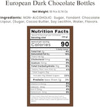 ANDY ANAND CHOCOLATIER European Flavored Dark Chocolate Bottles – 18 Pcs, 240g Non-Alcoholic 60% Bittersweet Cocoa, Gourmet Bottle-Shaped Chocolates in Wooden Gift Box