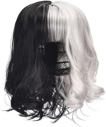 HMPRT Halloween Costume Women 2025- Dalmatian Shawl, Red Gloves, Necklace and Wig Cap Accessories for Adult (Short Wig)