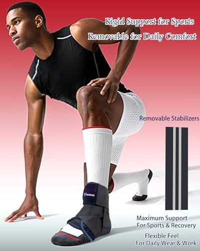 Ultra Thin Ankle Brace for Women Men, Adjustable Figure 8 Lace Up Support for Sprained Ankle, Achilles Tendonitis, Breathable Stabilizer for Running, Basketball, Volleyball & Daily Wear, L