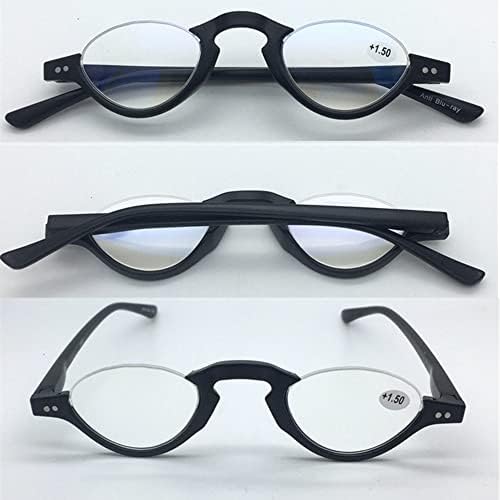 Half-moon Reading Glasses Retro Half Frame Computer Readers Presbyopic Glasses For Women Men Blue Light Blocker