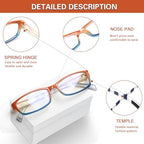 Kerecsen Computer Reading Glasses for Women Blue Light Blocking Glasses for Reading Fashion Pattern Print Eyeglasses for Womens(Mix Color -5, 2.00)
