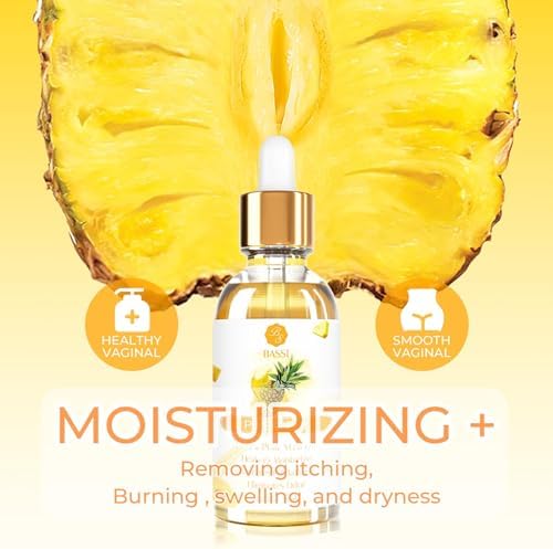 3 Packs Yoni Oil for Women - Feminine Care Oil - All Natural Vaginal Essential Oils, Reduces Odor, Restores pH Balance and Wetness, 1 fl oz/pc Strawberry Pineapple Peach Scent