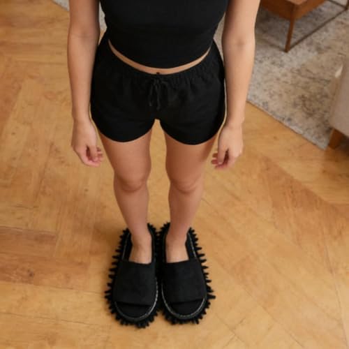 1 Pair Washable Microfiber Dust Mop Slippers Lazy Quick Cleaning Floor Cleaning Bathroom Shoes Cleanning Tools Slipper