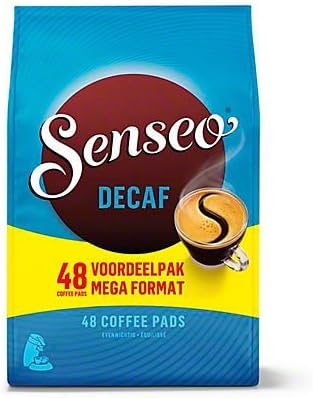 Senseo Decaf Medium Roast Coffee Pods – 144 Count (3 Packs) – Smooth & Balanced Flavor with Rich Crema – Caffeine-Free Single-Serve Coffee Pads Compatible with Senseo & PeleCom Machines